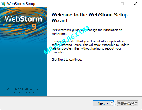 Jetbrains WebStorm 9软件安装包和安装教程