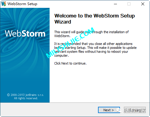 Jetbrains WebStorm 7软件安装包和安装教程